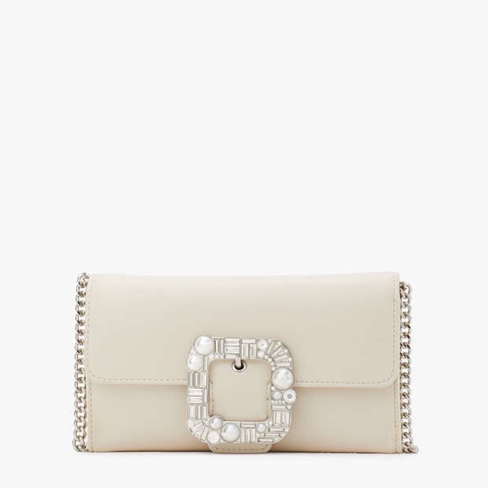 Kate Spade Bridal Buckle Bag Women’s Crossbody Clutch Pearl Embellished